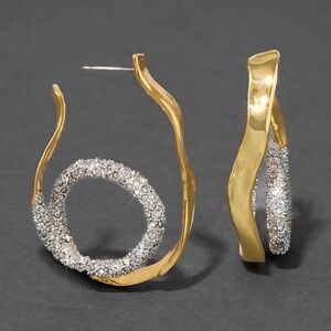 NWOT ALEXIS BITTAR Solanales Crystal Orbiting Hoop Earrings